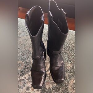 Frye Black Engineer Boots Leather women’s 6.5 sexy biker style! Great gift.